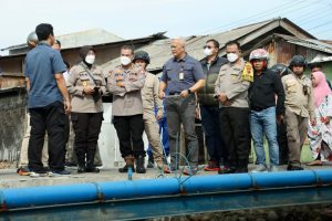 Kapolres Pelabuhan Belawan Bersama Tim Baharkam Polri Tinjau Jalur Pipa Minyak PT. Pertamina