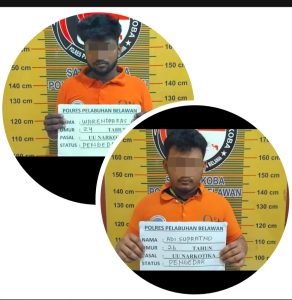 Dua Pengedar Narkoba di Desa Manunggal Ketangkul Polisi