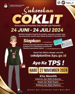 Pelaksanaan Coklit KPU Sumut Naik di Angka 79 Persen