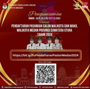 KPU Kota Medan Membuka Jadwal Pendaftaran Balon Walikota & Wakil Walikota Selama 3 Hari