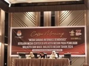 KPU Kota Medan Gelar Coffee Morning Bersama Media Center
