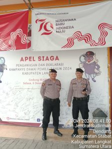 Amankan Gudang Logistik KPU Langkat, Polres Langkat Kerahkan Personel