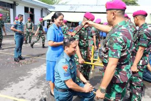Danyonmarhanlan I Pimpin Upacara Kenaikan Pangkat