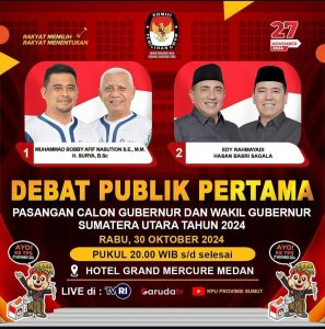 KPU Sumut Rampungkan Debat Publik Pertama, Rabu Pagi Gladi Resik