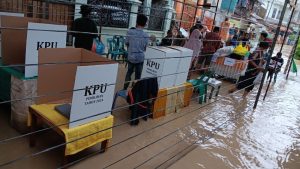 Banyak TPS di Medan Terendam Banjir, Pemungutan Suara Diskors
