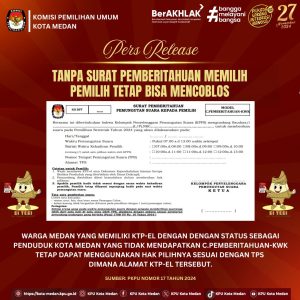 KPU Medan: Tidak Dapat Undangan Tetap Bisa Memilih