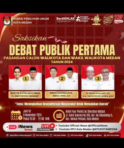 Tiga Calon Walikota & Calon Wakil Walikota Medan Akan Debat Perdana