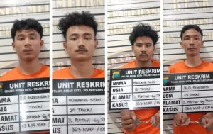 Polsek Medan Kota Ringkus Empat Pelaku Curanmor