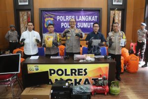 Polres Langkat Ungkap 55 Kasus Kriminal, 70 Tersangka Diamankan Awal Tahun 2025