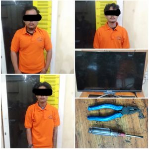 Polres Langkat Tangkap 3 Pelaku Pembobol Rumah Kosong & Kantor Pemerintah