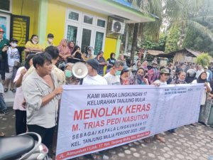 Gelar Aksi Damai, Warga di 3 Lingkungan Kelurahan Tanjung Mulia Tolak Incumbent Sebagai Calon Kepling