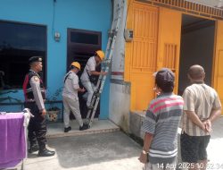 Samapta Polres Pematangsiantar Dampingi Petugas PLN Lakukan P2TL di Jalan Pattimura