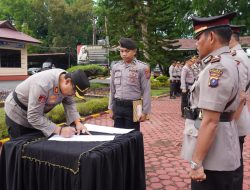 Kapolres Langkat Pimpin Sertijab Empat Kapolsek