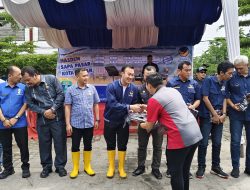 M. Afri Risky Lubis Hadiri Kegiatan NasDem Sapa Pasar Kota Medan