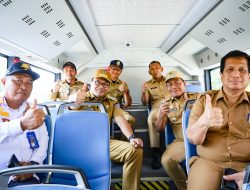Bupati Deli Serdang Resmikan Jalur Bus Listrik di Pancur Batu