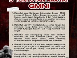 GMNI Unjuk Rasa Melebur Bersama Rakyat di DPR Siang Ini, Bawa 5 Tuntutan