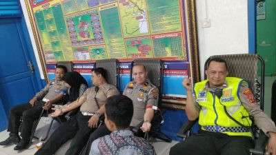Peringati HUT Lantas ke 70 Tahun, Satlantas Polres Langkat Gelar Donor Darah
