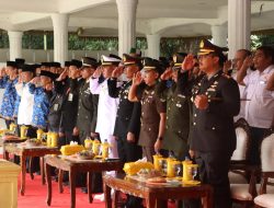 Kapolres Langkat Hadiri Upacara Peringatan Hari Sumpah Pemuda ke 79 di Lapangan Alun-alun Langkat