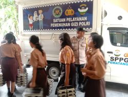 Bhabinkamtibmas Polsek Siantar Timur Monitoring Distribusi MBG di UPTD SMP Negeri 1