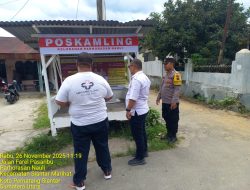 Bhabinkamtibmas Polsek Siantar Marihat Sambangi Satkamling Jalan Farel Pasaribu