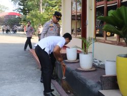 Polres Langkat Lakukan Giat Kurve Rutin Dilingkungan Mako Pelaksanaan Instruksi Presiden