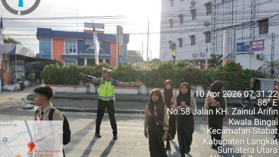 Sat Lantas Polres Langkat Intensifkan Gatur Lalin Pagi, Kapolres Apresiasi Kinerja Personel