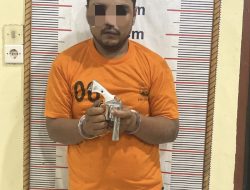 Kurang dari 8 Jam, Polres Langkat Ringkus Pelaku Curas Bersenjata Api Rakitan di Hinai