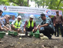 Deli Serdang Tata Kawasan Pedagang, UMKM Central Resmi Dibangun