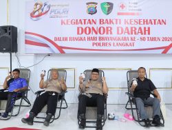 Kapolres Langkat Pimpin Donor Darah Hari Bhayangkara ke-80, Wujud Kepedulian Polri untuk Masyarakat