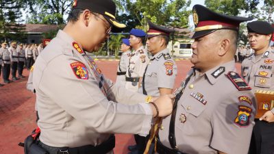 Kapolres Langkat Pimpin Sertijab Kasat dan Kasi Humas