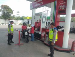 Guna Menjaga Keamanan Wilayah, Polsek Padang Tualang Rutin Melaksanakan Patroli Obyek Vital Pada SPBU