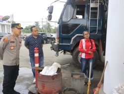 Kapolres Langkat Tinjau Ketersediaan BBM di SPBU Perdamaian Stabat, Antrean Mulai Berangsur Normal