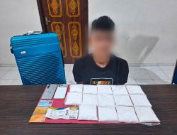 2 Kilogram Sabu Gagal Lolos X-Ray di Bandara SSK II Pekanbaru, Kurir Asal Aceh Ditangkap