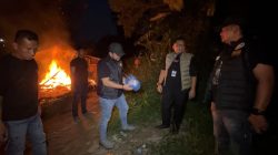 Dapat Perlawanan Warga, Satresnarkoba Polrestabes Medan Bakar Sarang Narkoba di Klambir Lima