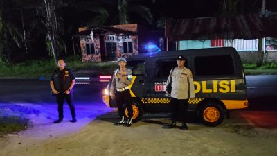 Antisipasi Geng Motor dan Kejahatan 3C, Polsek Gebang Patroli Blue Light