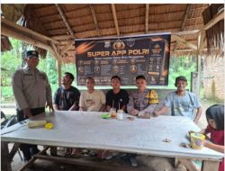 Polsek Salapian Sosialisasikan Aplikasi Super APP Polri Kepada Masyarakat