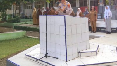 AKP Master Jadi Pembina Upacara di SMA Negeri 1 Salapian, Tekankan Disiplin dan Bahaya Narkoba