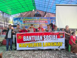 Polres Langkat Salurkan 100 Sak Material untuk Pembangunan Gereja GBKP Runggun Titi Besi