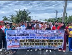 Puluhan Tahun Dinanti, Jalan Persil Dusun XVIII Desa Percut Kini Diaspal