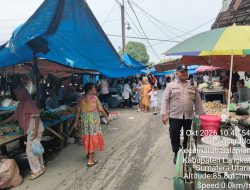 Polsek Salapian Intensifkan Patroli di Pasar Tanjung Langkat, Cegah 3C dan Gangguan Kamtibmas