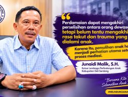 LPA Deli Serdang: Perdamaian Bukan Akhir Penanganan, Pemulihan Anak Harus Dipastikan