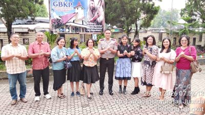 Kapolres Binjai Hadiri Minggu Kasih di GBKP Simpang Awas, Ajak Jemaat Jaga Kamtibmas