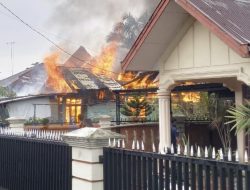 Satu Unit Rumah di Brandan Timur Terbakar, Kerugian Ditaksir Ratusan Juta Rupiah